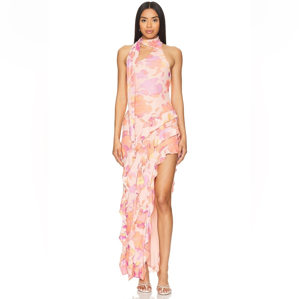 AFRM Desiree Ruffle Maxi Dress Size Small Worn Once
